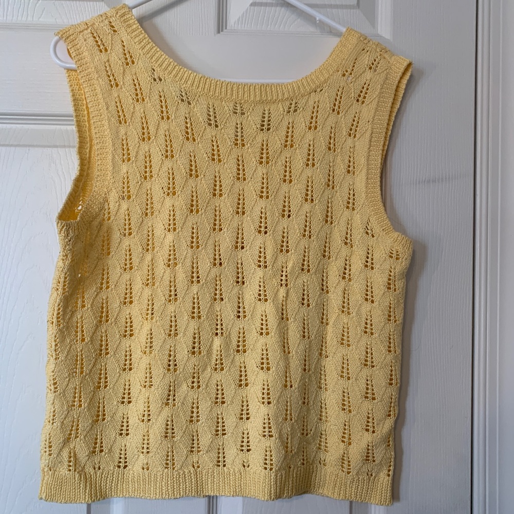 Vintage Yellow Knit Vest